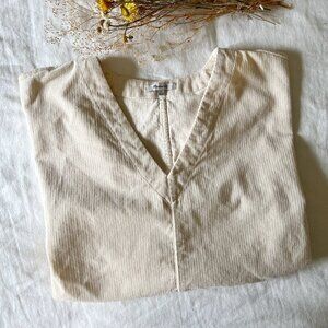 Madewell Waffle-Knit V-Neck Top - Size Large